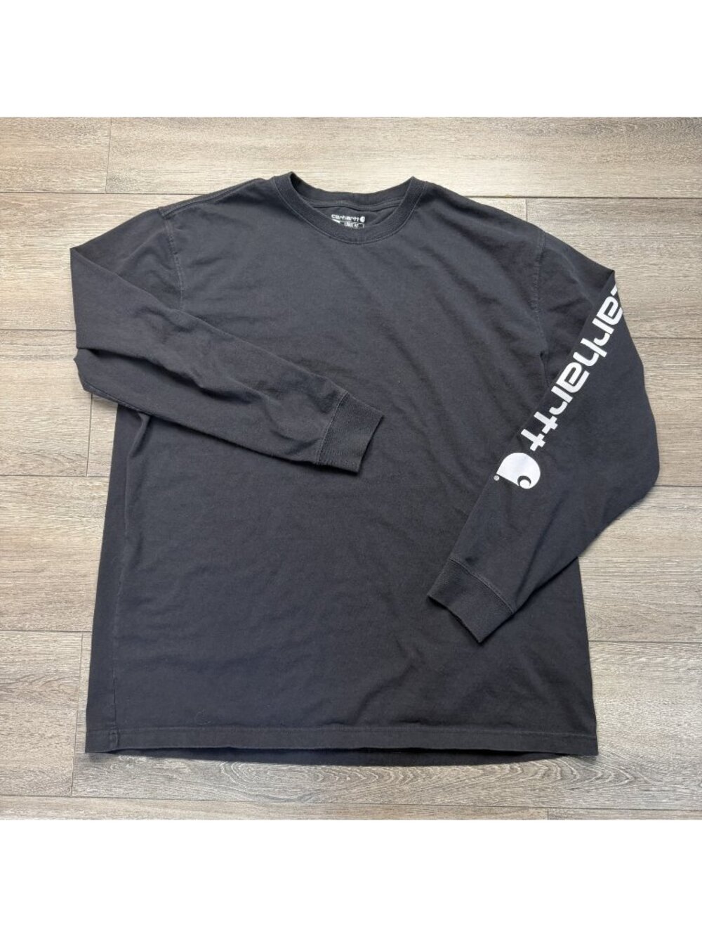 Carhartt Loose Fit Long Sleeve Graphic T-Shirt Men's XL Black Heavyweight Cotton